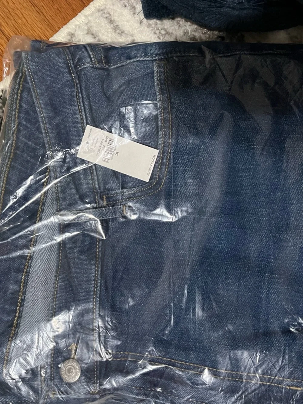 Old Navy wow High-Rise Wide-Leg Jeans in Blue Denim - Picture 2 of 2